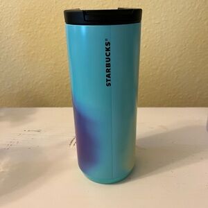 Starbucks Turquoise w/ color swirl Tumbler